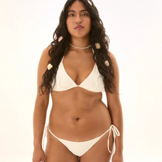 Bikini Top With Ties In White#