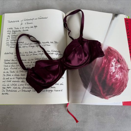 Athena Silk Bra Cherry Lacquer#