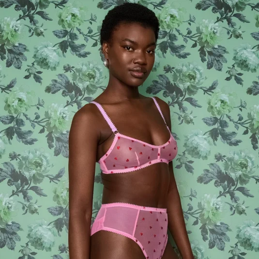 Priya Heart Embroidery Bralette#